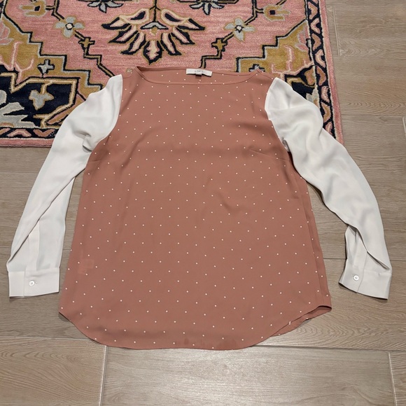 Loft long sleeve polka dot top Size M - Picture 1 of 3